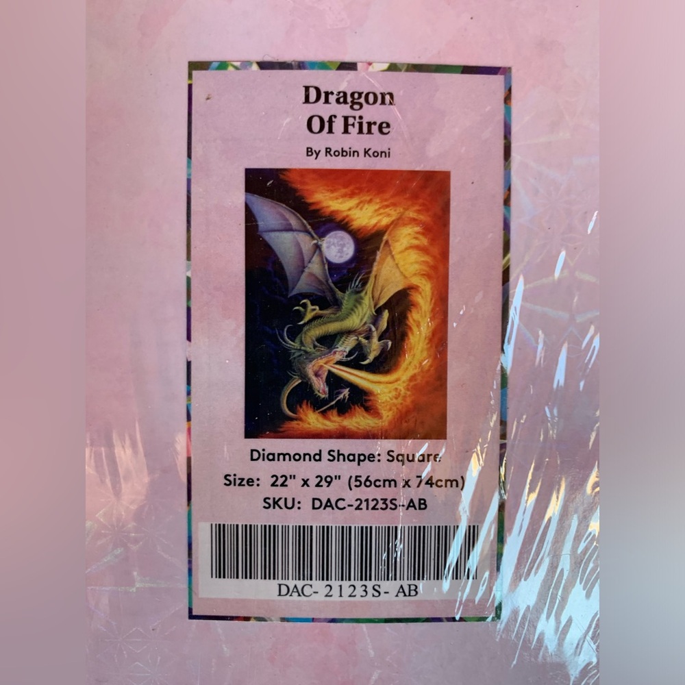 Diamond Art Club Diamond Painting Dragon of Fire by Robin Koni